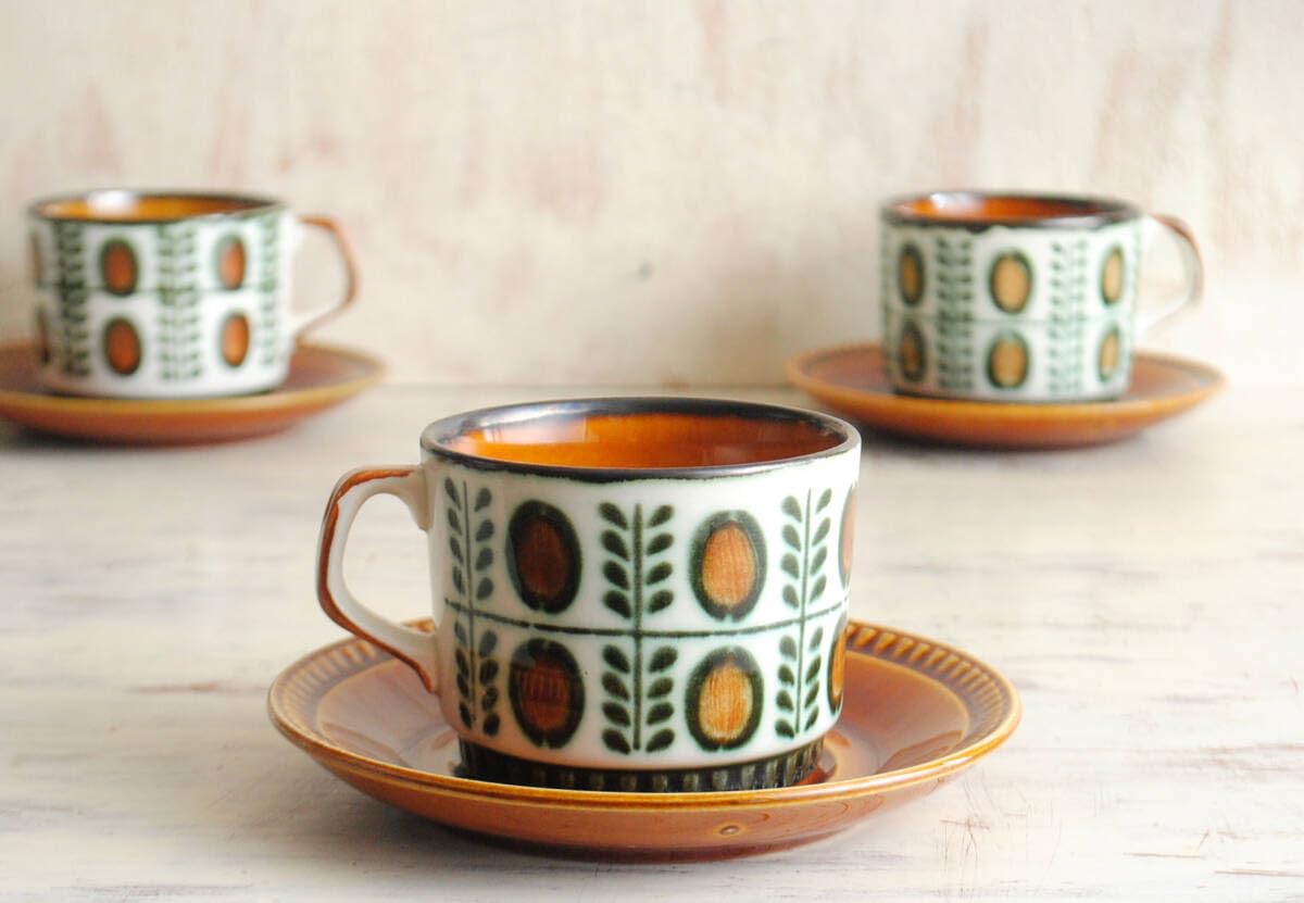 Amazon.co.jp: ベルギー製 BOCH ボッホ NOIX カップ&ソーサー ノア